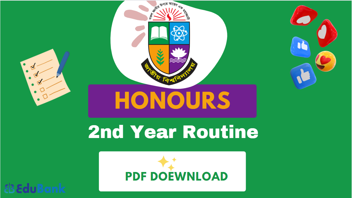 NU Honours 2nd year Change Routine 2024