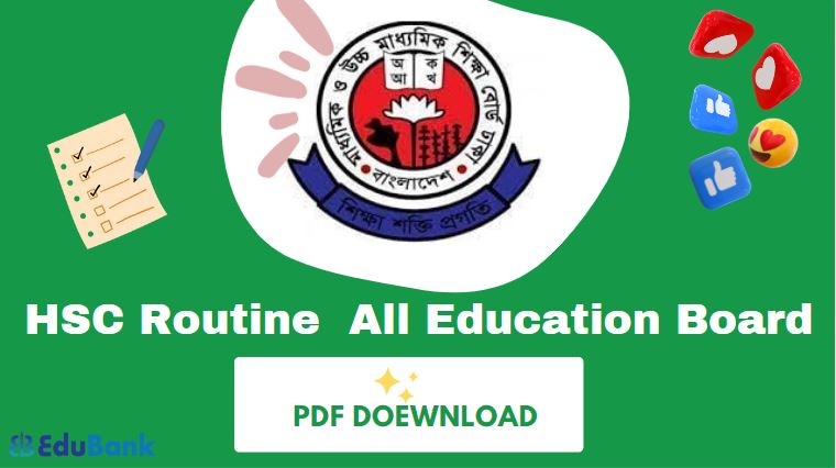 HSC Routine 2024 - All Education Board