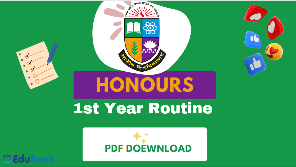 Honours 1st Year Routine 