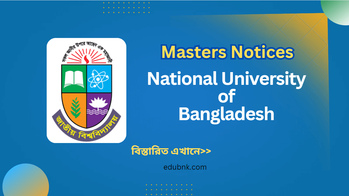 Masters Notices of National University | NU Notice Board